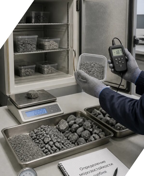 Определение морозостойкости щебня в Омске от 3629 р. | ЭкспертизаРоссия